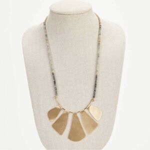 J Jill brushed Gold Statement Necklace
